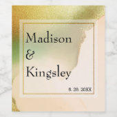 Fab Chartreuse 🤵 kühne & stilvolle Budgetheirat Weinetikett (Einzelnes Label)