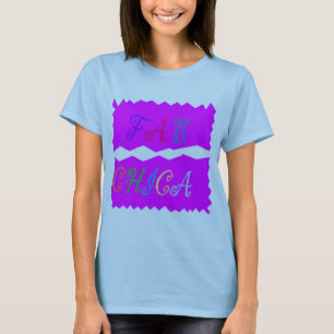 Fab Chica Logo gemischt farbige Buchstaben bezaube T-Shirt