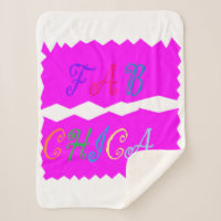 FAB CHICA Logo mit Prägung aus Lippenstift pink