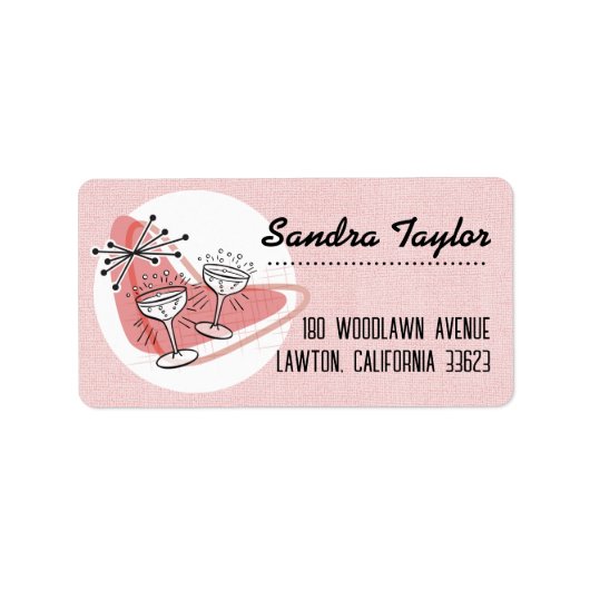 Fab Fifties 1950er-Rücksendeadressen-Aufkleber Adressaufkleber (Vorne)