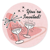 Fab Fifties Wedding Verlobung Shower Stickers