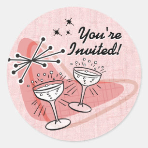 Fab Fifties Wedding Verlobung Shower Stickers