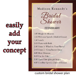 Fab Fun Brautparty Events Inky Earthtone Poster