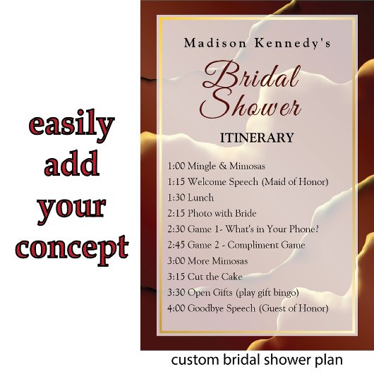 Fab Fun Brautparty Events Inky Earthtone Poster