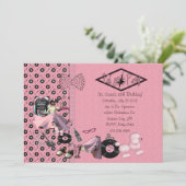 Fab Fünfzigerjahre Party Einladungen (Stehend Vorderseite)