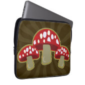 Fab Fungi Mushrooms Happy Pattern Laptopschutzhülle (Vorne Rechts)