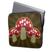 Fab Fungi Mushrooms Happy Pattern Laptopschutzhülle (Vorderseite Links)