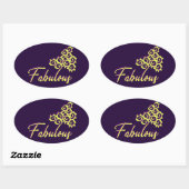 Fab Iz als Fab Duz Oval Aufkleber (Blatt)