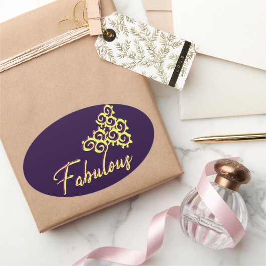 Fab Iz als Fab Duz Oval Aufkleber (Schenken)