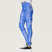 FAB MECHANICAL ZEICHNEND BLUEPRINT WHOR YOOR FARBE LEGGINGS (Links)
