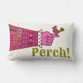 Fab Retro Folk Art Pointing Hand Manicule Lendenkissen