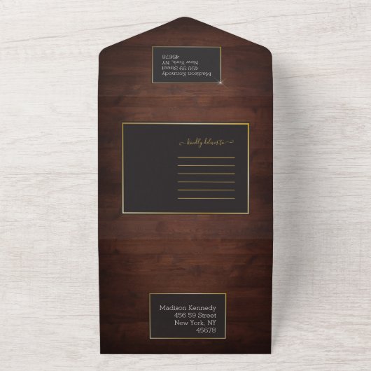 Fab Rustikales Holz in einer Einladung (Außenbereich)