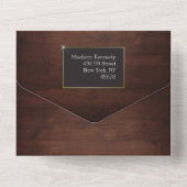 Fab Rustikales Holz in einer Einladung (Rückseite)