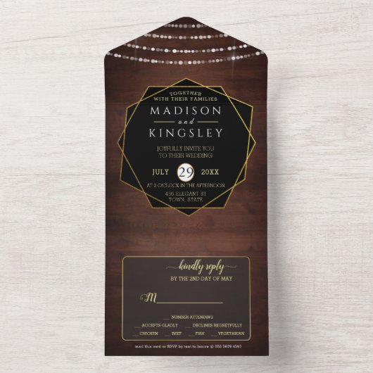 Fab Rustikales Holz in einer Einladung (Innen Boden)