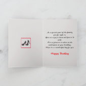 Fab Silhouette Glam Schuhe Red Black Happy Geburts Karte (Innenseite)