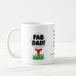 "FAB-VATER!" Tasse des Vaters für den Golfer-Vater