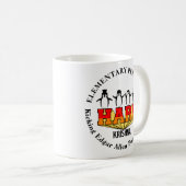 Fab Vier Elementarpinguine Kaffeetasse (VorderseiteRechts)