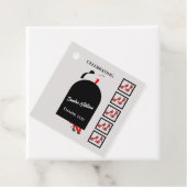 Fab Woman Silhouette Glam Schuhe Red Black Geburts Geschenkanhänger (Beispiel)