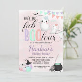 FabBOOlous Ghost Pastel Halloween Geburtstag Einladung (Stehend Vorderseite)