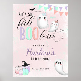 FabBOOlous Pastel Halloween Geburtstag Willkommen Poster