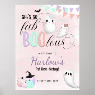 FabBOOlous Pastel Halloween Geburtstag Willkommen Poster
