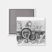 Fabel der Schlange und der Dateien Magnet (Vorderseite/Rückseite)