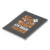 Fabel-hafte 4. Klasse Lehrer Halloween Notizblock (Rotiert)