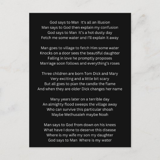 Fabel Postkarte (Vorderseite)