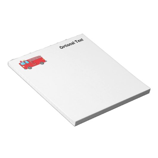 Fabelfeuerwagen Notizblock (angewinkelt)