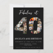 Fabelhaft bei 40 Jahre alter Foto Montage Einladung (Vorderseite)