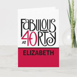 Fabelhaft bei 40 rot karte