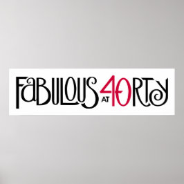 Fabelhaft bei 40 rot poster