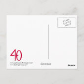 Fabelhaft bei 40 rot postkarte (Rückseite)