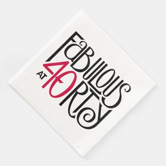 Fabelhaft bei 40 rot serviette (Ecke)