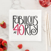 Fabelhaft bei 40 rot serviette (Beispiel)