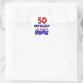 Fabelhaft bei 50 quadratischer aufkleber (Tasche)