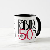Fabelhaft bei 50 roten Combo-Tasse Tasse (VorderseiteRechts)
