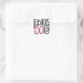 Fabelhaft bei 50 runder aufkleber (Tasche)
