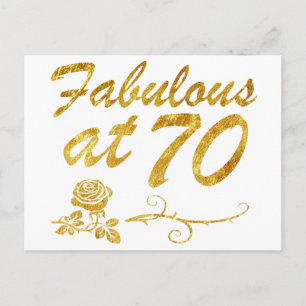 Fabelhaft bei 70 Jahren Postkarte