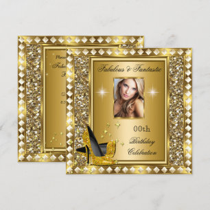 Fabelhaft Foto Gold Glanz Glamour Hollywood Geburt Einladung