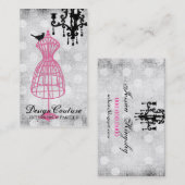 Fabelhaft französische Kleiderform des Draht-311 Visitenkarte (Vorne/Hinten)