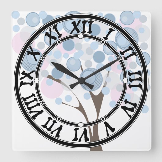 Fabelhaft, Holz, quadratische Wanduhr (Vorderseite)