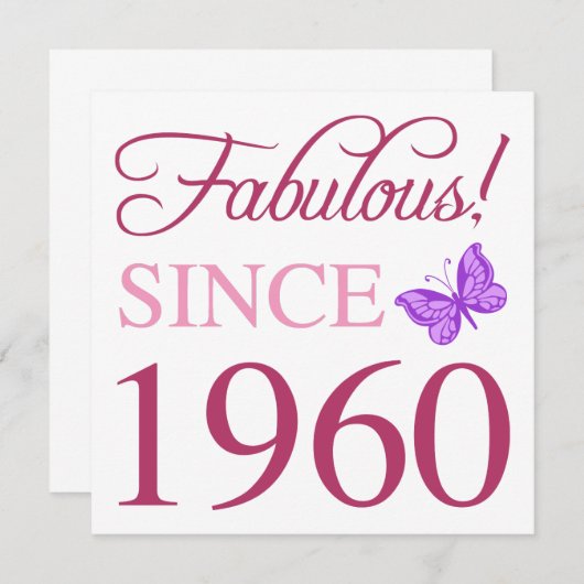 Fabelhaft seit 1960 (Vorne/Hinten)