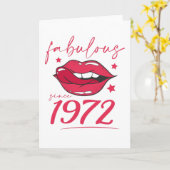 Fabelhaft seit 1972 karte (Gelbe Blume)