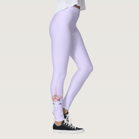 Fabelhaft Süße Einhorn Blumen Gesicht 2 Leggings (Rechts)
