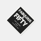 Fabelhaft und Fünfzig Geburtstag Bold Script Custo Serviette (Ecke)