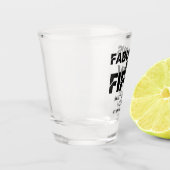 Fabelhaft und Fünfzig Geburtstag Schwarze Fette Sc Schnapsglas (Links)