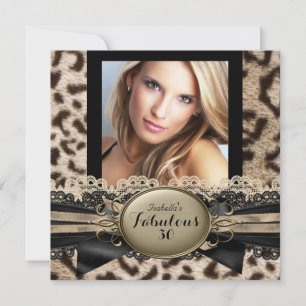 Fabelhafte 30 Beige Braune Leopard Geburtstagsfeie Einladung
