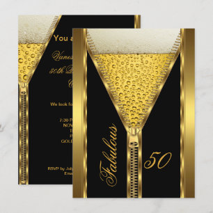 Fabelhafte 50 Elegante Reißverschluss Gold Bier Tr Einladung