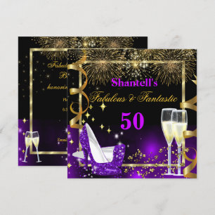 Fabelhafte 50 Fantastisch Festliche Violette Golde Einladung